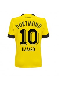 Borussia Dortmund Thorgan Hazard #10 Fotballdrakt Hjemme Klær Dame 2022-23 Korte ermer
